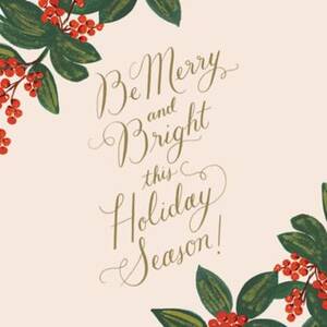 Holly Berries Holiday Card