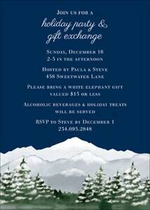 Snowy Mountains Party Invitation