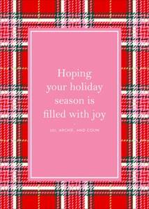 Holiday Plaid Greeting Card