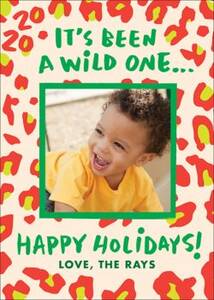 Wild Year Holiday Photo Card