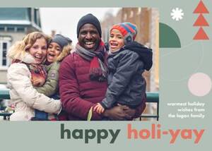 Festive Shapes Holiday Photo Card