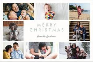 Merry Christmas Blocks Postcard