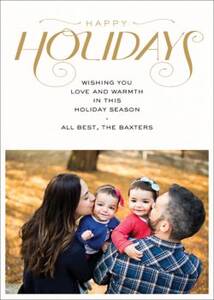 All Curled Up Holiday Photo Card