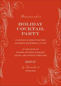 Flourish Holiday Party Invitation