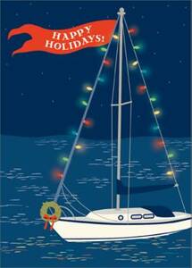 Sailboat Holiday Photo Card