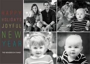 Happy Holidays Joyful New Year Multi-Photo Card