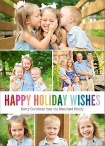 Rainbow 6 Holiday Multi-Photo Card