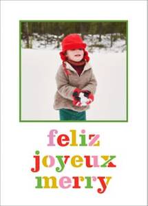 Feliz Merry Joyeux Photo Card
