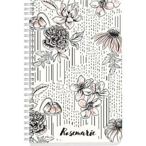 Black and White Floral Custom Journal