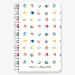 Rainbow Watercolor Dots Custom Journal