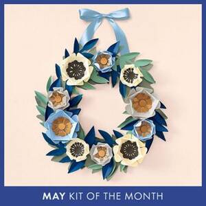 Blue Floral Wreath Kit