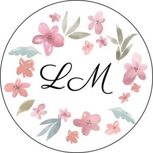 Watercolor Flowers Personalized Stickers