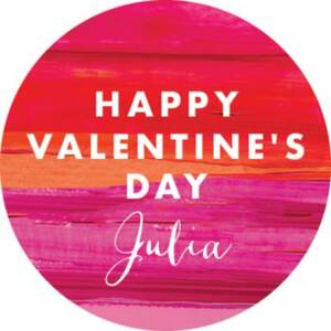 Painted Valentine's Day Personalized Stickers