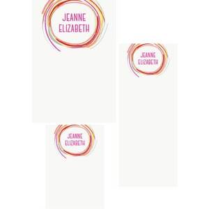 Swash Circle Mixed Personalized Note Pads