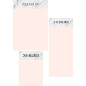 Blush Marble Mixed Personalized Notepads