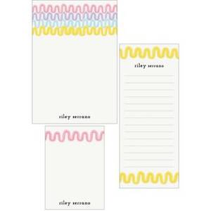 Doodle Wave Pastel Mixed Personalized Notepads