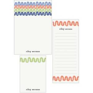 Doodle Wave Bright Mixed Personalized Notepads