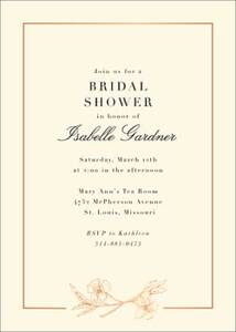 Cypress Flower Frame Foil Bridal Shower Invitation