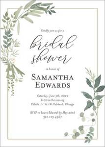 Verdant Wreath Bridal Shower Invitation