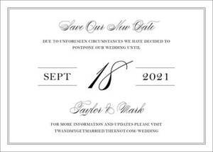 Black Tie Change the Date Card