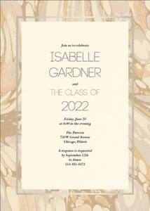 Marble Graduation Party Invitation