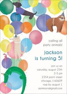 Balloon Critters Party Invitation