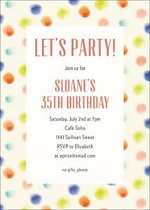 Painted Dots Party Invitation