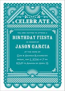 Fiesta Flag Birthday Party Invitation