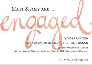 Watercolor Engagement Party Invitation