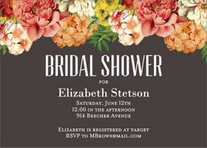 Bouquet Bridal Shower Invitation