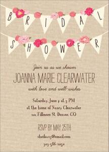 Rustic Banner Bridal Shower Invitation