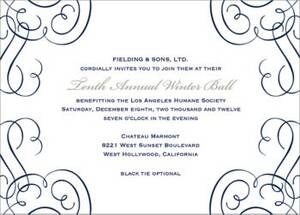 Calligraphy Scrolls Party Invitation