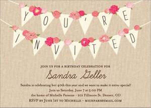 Rustic Banner Party Invitation