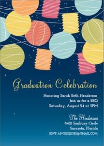 Lanterns Graduation Party Invitation