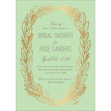 Gold Foil Stamped Le Jardin Bridal Shower Invitation