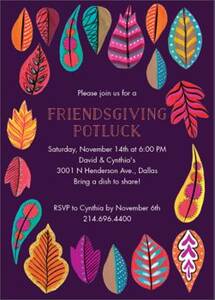Fall Leaves Party Invitation