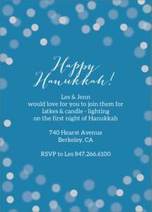 Hanukkah Lights Holiday Party Invitation