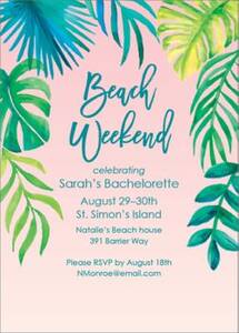 Beach Weekend Bachelorette Party Invitation