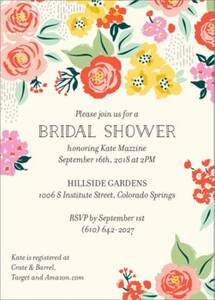 Cottage Rose Bridal Shower Invitation
