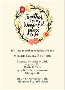 Together Wreath Invitation
