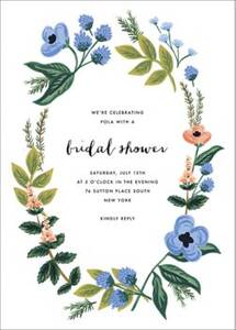 August Herbarium Bridal Shower Invitation