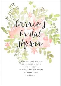 Pressed Blossoms Bridal Shower Invitation