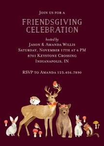 Woodland Friends Party Invitation