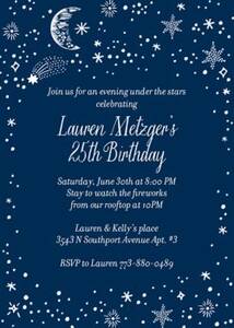Galaxy Birthday Party Invitation