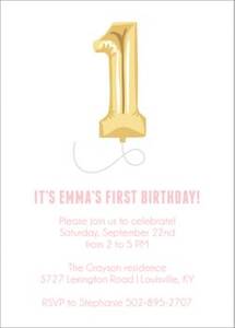 One Balloon Birthday Party Invitation