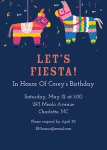Pinata Birthday Party Invitation