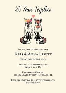 Mr. & Mrs. Fox Anniversary Party Invitation
