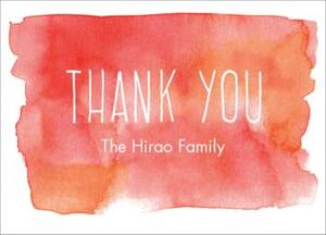 Red Watercolor Thank You Notes