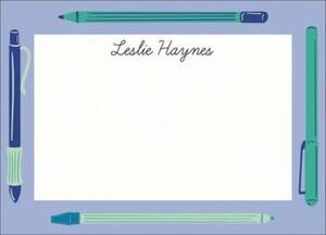Pens and Pencil Border Stationery