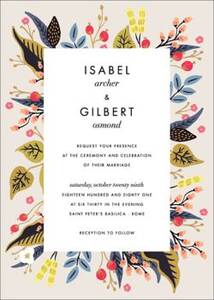 Egret Garden Wedding Invitation